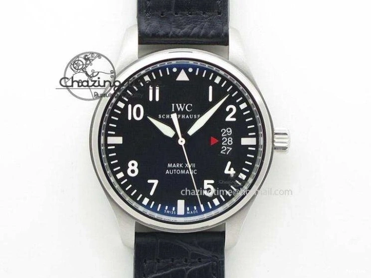 MIROTIME 0127 Portugieser Automatic SS IW501704 APSF 1:1 Best Edition Blue Dial on Black Leather Strap A HighPerformance 7008